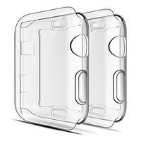 Simpeak Soft Screen Protector Bumper Case Compatible with Apple Watch 38mm Series 2 Series 3, Pack of 2, All-Around, Clear 2