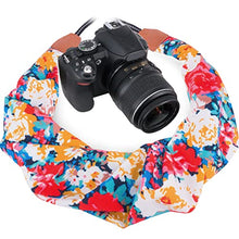Load image into Gallery viewer, Wolven Soft Scarf Camera Neck Shoulder Strap Belt Compatible with All DSLR/SLR/Digital Camera (DC) / Instant Camera Etc, Colorful Floral
