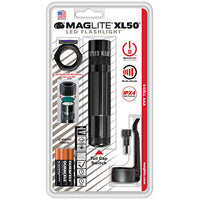 Maglite XL50 LED 3-Cell AAA Flashlight Tactical Pack, Black