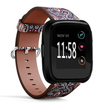 Load image into Gallery viewer, Replacement Leather Strap Printing Wristbands Compatible with Fitbit Versa - Floral Paisley Pattern
