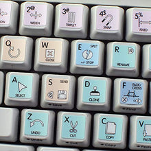 Load image into Gallery viewer, ABLETON Live Galaxy Series Keyboard Decals Shortcuts 12X12 Size
