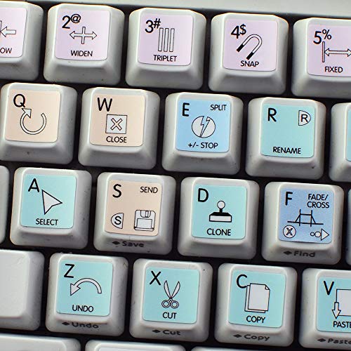ABLETON Live Galaxy Series Keyboard Decals Shortcuts 12X12 Size