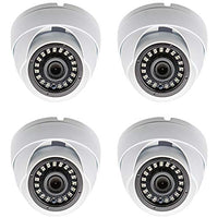 Evertech 4 PCS 1080p HD Dome Security Cameras Indoor Outdoor Weatherproof Metal Housing with 50ft Night Vision Wide Angle Fixed Lens 4in1 AHD TVI CVI and Traditional Analog