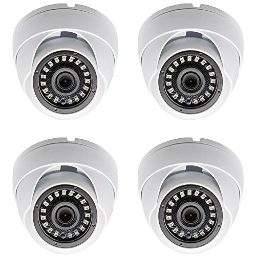 Evertech 1080P HD 2.4MP Dome Indoor Outdoor Surveillance Camera with IR LED Night Vision AHD TVI CVI and Traditional Analog