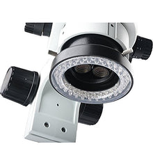 Load image into Gallery viewer, KOPPACE 16 MP,3.5X-90X,Single arm Bracket,Trinocular Stereo Video Microscope,144 LED Ring Light,Includes 0.5X and 2.0X Barlow Lens,Mobile Phone Repair Microscope
