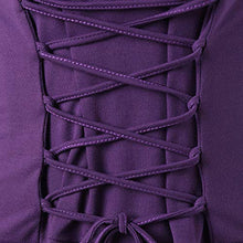 Load image into Gallery viewer, Kimloog Women Long Sleeve Lace-Up Hooded High Low Hem Maxi Dress Cloak Purple
