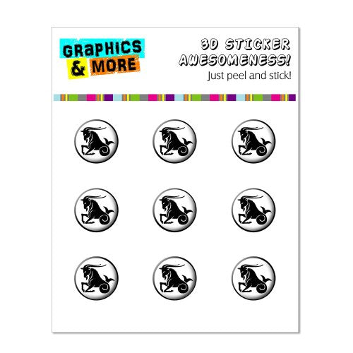 Graphics and More Capricorn The Sea Goat Zodiac Horoscope Home Button Stickers Fits Apple iPhone 4/4S/5/5C/5S, iPad, iPod Touch - Non-Retail Packaging - Clear