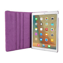 Load image into Gallery viewer, 9.7 Inch iPad Folio Case Air with Stand, Businda 360 Degree Rotating Stand PU Leather Floral Case Protective Flip Cover for Apple 9.7 Inch iPad Air - Light Purple
