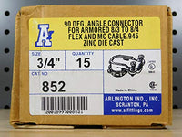 Arlington 852 Die Cast Zinc 90 Degree Connector 3/4 Inch