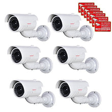 Load image into Gallery viewer, VideoSecu 6 Pack Imitation Fake Dummy Bullet Security Cameras Simulated Decoy Infrared IR LED with Blinking Light DMYIRV2 WS5
