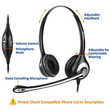 Load image into Gallery viewer, Wantek Corded RJ9 Telephone Headset Binaural with Noise Canceling Mic ONLY for Cisco IP Phones: 7821, 7940, 7941, 7942, 7945, 7960, 7961, 7962, 7965, 7975, 7971, 8841, 8845, 8861, M12 M22 etc (F602C1)
