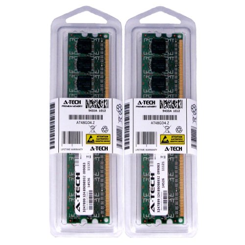 4GB [2x2GB] DDR2-667 (PC2-5300) RAM Memory Upgrade Kit for The Dell Optiplex 755 Ultra Small Form Factor (Genuine A-Tech Brand)