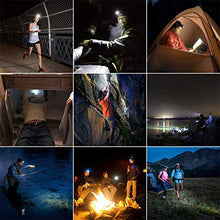 Load image into Gallery viewer, LED Rechargeable Headlamp Flashlights, Headlight with 5 Modes, Adjustable and Lightweight, Easy to Use, Perfect for Hands Free Running, Jogging, Camping, Hiking and More, USB Cable Included
