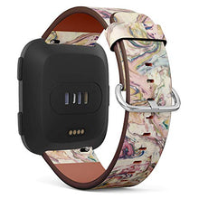 Load image into Gallery viewer, Replacement Leather Strap Printing Wristbands Compatible with Fitbit Versa - Marble Stone Colorful Art Background Texture
