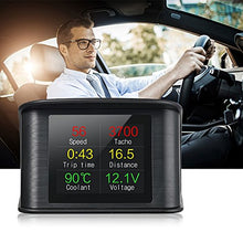Load image into Gallery viewer, Ricoy P10 Car HUD Head Up Display Smart Digital Speedometer with OBD2/EUOBD Port LED Display OBD 2 Scanner Diagnostic Tool Speed Alarm
