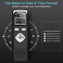 Load image into Gallery viewer, Digital Voice Recorder,CENLUX 8G Double Microphone Noise Reduction Audio Voice Activated Recorder,Up to 120 Hours of Work,Portable Sound Recorder MP3 Player for Lectures/Meetings/Interviews/Learning
