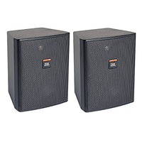 JBL Professional Compact Indoor/Outdoor Background/Foreground Speaker, Black, Sold as Pair (CONTROL 25AV)