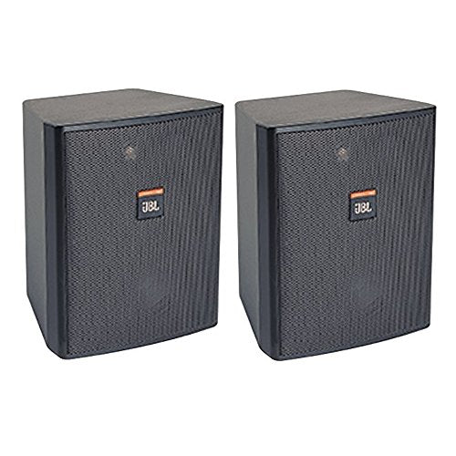 JBL Professional Compact Indoor/Outdoor Background/Foreground Speaker, Black, Sold as Pair (CONTROL 25AV)