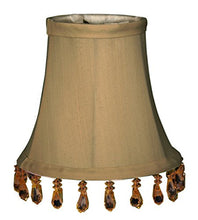 Load image into Gallery viewer, Royal Designs, Inc. Beaded Bell Clip On Chandelier Shade CS-313B-5AGL, Antique Gold, 3 x 5 x 4
