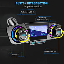 Load image into Gallery viewer, Bluetooth FM Transmitter Handfrees-Calling Radio Adapter Car Kit with Dual USB Port MP3 Player Support TF Card USB Flash Drive
