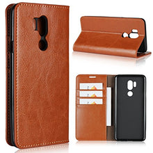 Load image into Gallery viewer, iCoverCase for LG G7 ThinQ Wallet Case with Card Slots Holder, Premium Leather Kickstand Feature Flip Folio Case Cover for LG G7 ThinQ (Khaki)
