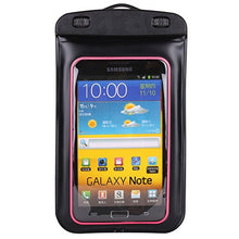Load image into Gallery viewer, High Visibility Pink, Black Waterproof Armband Bag with Aux Input and Neck Strap for Alcatel U5, A5 LED, A3, A3 XL

