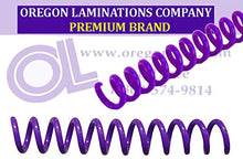 Load image into Gallery viewer, Spiral Coil Binding Spines 8mm (5/16 x 12) 4:1 [pk of 100] Purple 167 (PMS 2592 C)
