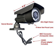 Load image into Gallery viewer, Color Outdoor 1/3&quot; CCD Camera with Night Vision, 4-9mm Vari-Focal, BNC Connector
