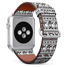 Load image into Gallery viewer, S-Type iWatch Leather Strap Printing Wristbands for Apple Watch 4/3/2/1 Sport Series (42mm) - Pattern with Decorative Camels
