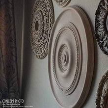 Load image into Gallery viewer, Ekena Millwork CM17VI Vienna Ceiling Medallion, 16 7/8&quot;OD x 5/8&quot;P (Fits Canopies up to 3 1/4&quot;), Factory Primed
