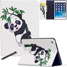 Load image into Gallery viewer, iPad Mini 4 Case, Newshine Synthetic Leather Stand Folio Protective Case Cover with Card Slots/Money Pocket for 2015 Release Apple iPad Mini 4, Bamboo Panda
