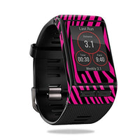 MightySkins Skin Compatible with Garmin Vivoactive HR - Pink Zebra | Protective, Durable, and Unique Vinyl Decal wrap Cover | Easy to Apply, Remove, and Change Styles | Made in The USA