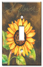 Load image into Gallery viewer, Single Gang Toggle Wall Plate - Sunflower
