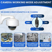 Load image into Gallery viewer, 1080p HD TVI AHD CVI CVBS CCTV Camera Wide Angle Security Camera Outdoor 180 Degree Advanced DSP to Offer High Image Quality with 30pcs IR LEDs Long Distance Night Vision for Business
