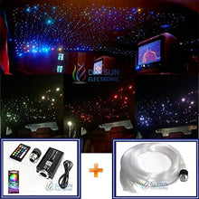 Load image into Gallery viewer, New Car Ceiling Decorative Stars Lights Make Starry Stars Like Real Optic Fiber Cable Stars with Remote Controller/Voice-Active Function (Home Use AC Plug, 300pcs0.03in6.5ft)
