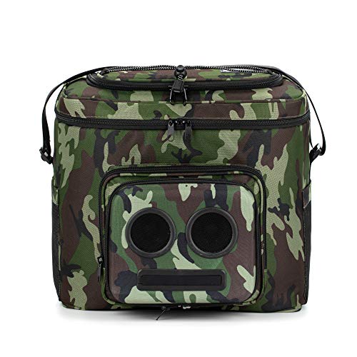 The #1 Cooler with Speakers on Amazon. 20-Watt Bluetooth Speakers for Parties/Festivals/Boat/Beach. Rechargeable, Works with iPhone & Android (Camo, 2022 Edition)