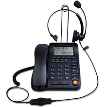 Load image into Gallery viewer, KerLiTar LK-P017B Call Center Corded Phone with Caller ID Receiver and Monaural Headset Noise Canceling Microphone
