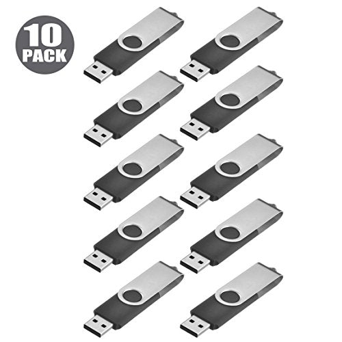 Lot/Bulk 10X USB Memory Swivel Flash Drive Storage Stick Thumb Pen U Disk Black (128MB)