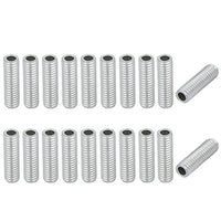 uxcell 20Pcs M6 Full Threaded Lamp Nipple Straight Pass-Through Pipe Connector 20mm Length