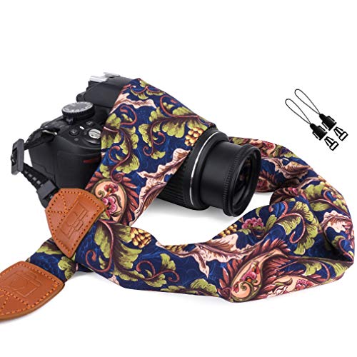 Elvam Universal Men and Women Scarf Camera Strap Belt Compatible with DSLR, SLR, Instant,Digital Camera - (Blue Forest)