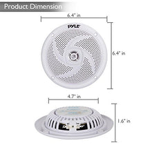 Load image into Gallery viewer, Pyle Marine Speakers - 5.25 Inch 2 Way Waterproof and Weather Resistant Outdoor Audio Stereo Sound System with 180 Watt Power and Low Profile Slim Style - 1 Pair - PLMRS5W (White)
