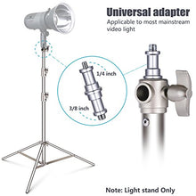 Load image into Gallery viewer, Neewer 2 Pieces Light Stand Kit, 102&quot;/260cm Stainless Steel Heavy Duty with 1/4&quot; to 3/8&quot; Adapter for Studio Softbox, Monolight and Other Photographic Equipment

