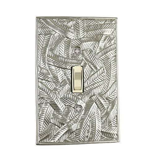 Meriville Island 1 Toggle Wallplate, Single Switch Electrical Cover Plate, Pewter
