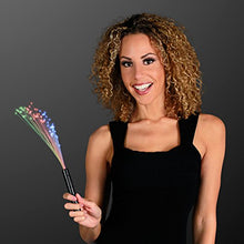 Load image into Gallery viewer, FlashingBlinkyLights Multicolor Fiber Optic Light Up Wand with Black Handle
