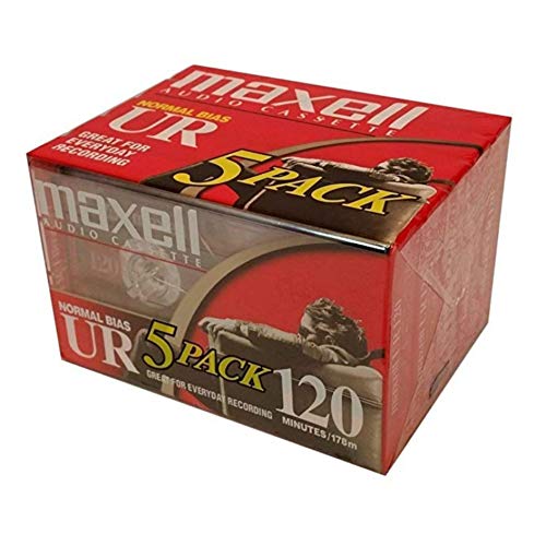 Maxell Audio Cassette Normal Bias UR 120 IEC Type EQ 120us Pack of 5