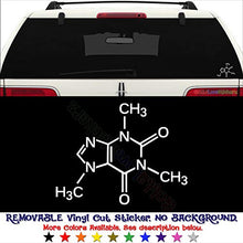 Load image into Gallery viewer, GottaLoveStickerz Caffeine Molecule Science Coffee Removable Vinyl Decal Sticker for Laptop Tablet Helmet Windows Wall Decor Car Truck Motorcycle - Size (15 Inch / 38 cm Wide) - Color (Matte Black)
