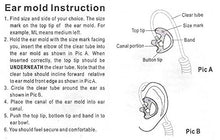 Load image into Gallery viewer, Skeleton Ear Insert-Pair (Left, Right) 6 Pack Small Medium and Large Earmold Pairs (Ear-Molds)
