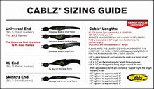 Load image into Gallery viewer, Cablz Monoz Adjustable Eyewear Retainer | Monofilament-Like Line, Adjustable, Off-The-Neck Eyewear Retainer Strap, 14in (Black)
