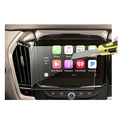 [NEW] 2018 2019 2020 Traverse MyLink Display Navigation Screen Protector, R RUIYA HD Clear TEMPERED GLASS Screen Guard Shield Scratch-Resistant Ultra HD Extreme Clarity (8-Inch)