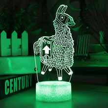 Load image into Gallery viewer, Fortress Night Lights Changeable USB Touch Lampada 3D Visual Bulbing lampen Children&#39;s Room Decor Holiday Light (Llama)
